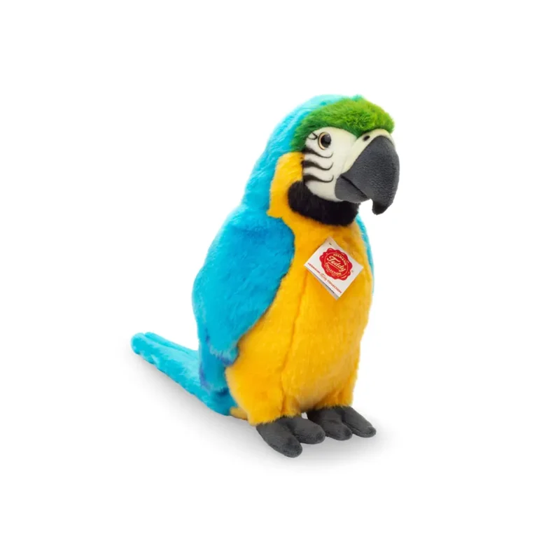 Peluche Perroquet Ara jaune et bleu