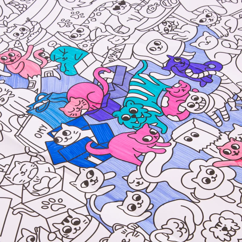 Poster géant à colorier - Kitty