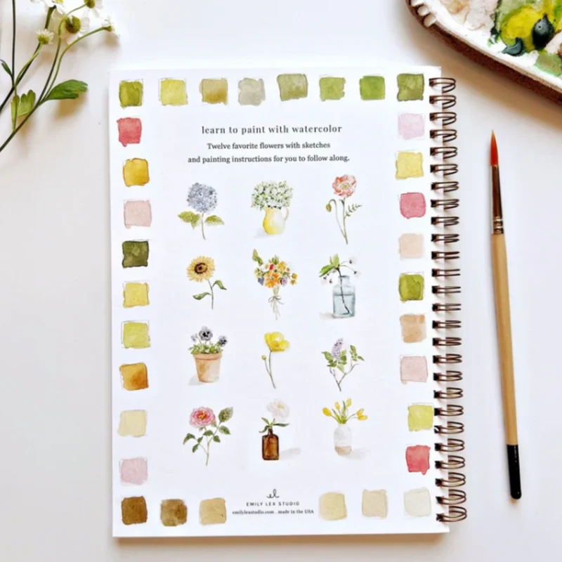 Carnet d'aquarelle - Flowers