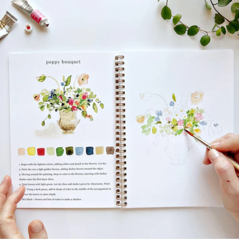 Carnet d'aquarelle - Bouquet