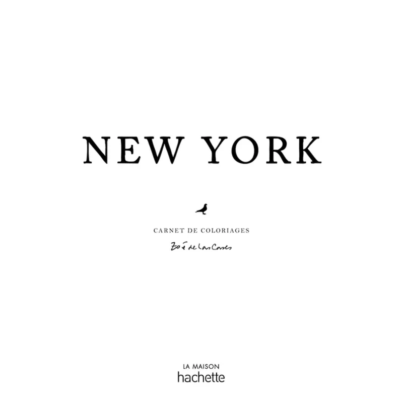 Carnet de coloriage New York - Zoé de Las Cases