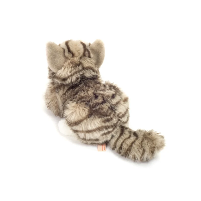 Peluche Chat Gris Rayé allongé