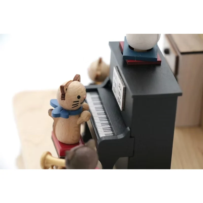 Boîte à musique - Chats jouant du piano n°12