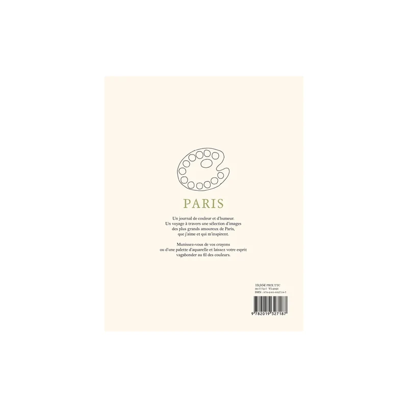 Carnet de coloriage Paris - Zoé de Las Cases