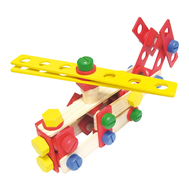 Vilac - Jeu de construction en bois, coffret Batibloc - 4 ans+