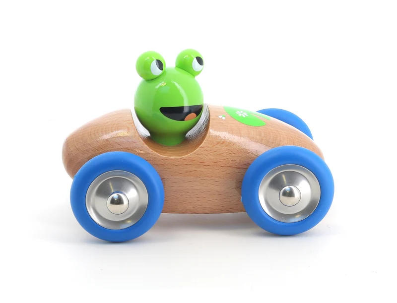 Vilac - En voiture Babeth la Rainette - voiture en bois - 1 an+