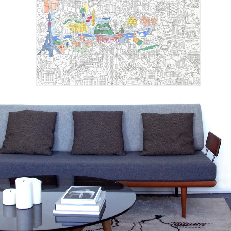 Poster Geant A Colorier - Paris