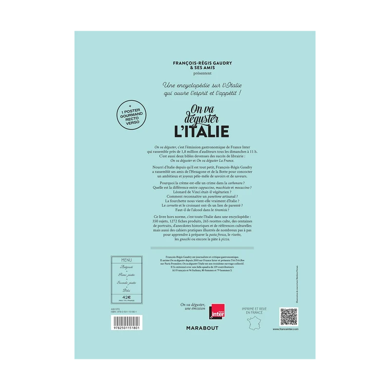 Livre On va déguster l'Italie - Marabout