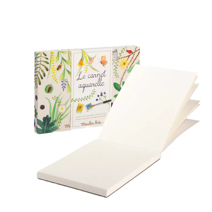 Moulin Roty - Carnet Aquarelle le jardin du moulin - 3 ans+