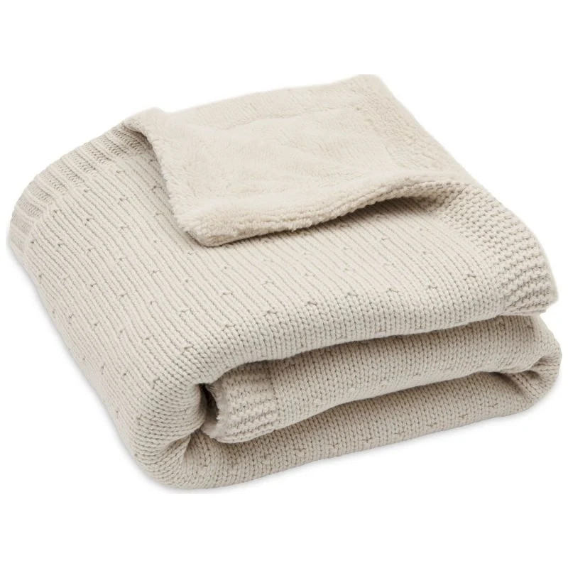 Couverture bébé doublée pilou Sprinkle Knit - Sand