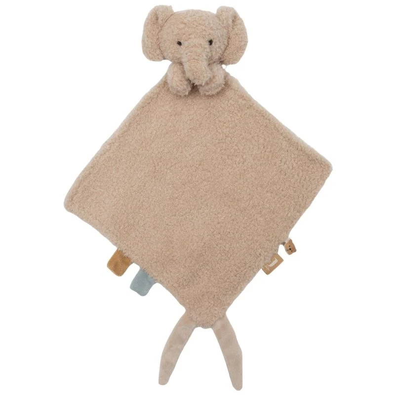 Doudou plat attache tétine éléphant Suki
