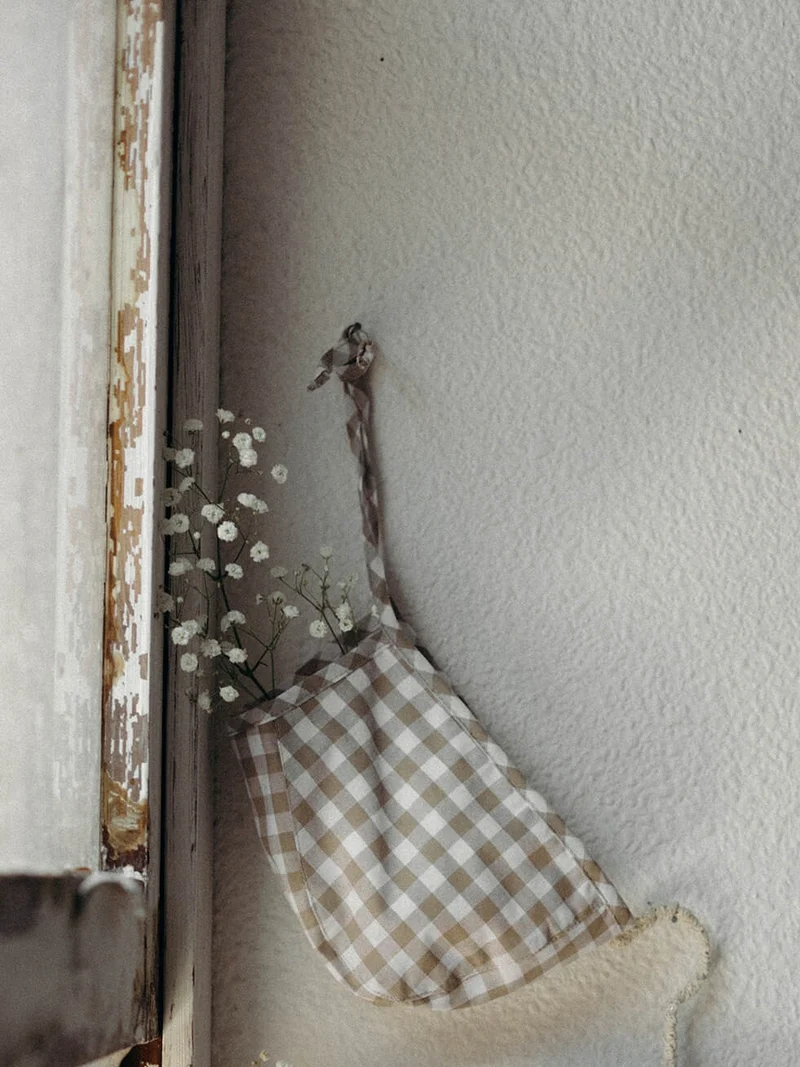 Béguin vichy beige Bobbie - POPELIN
