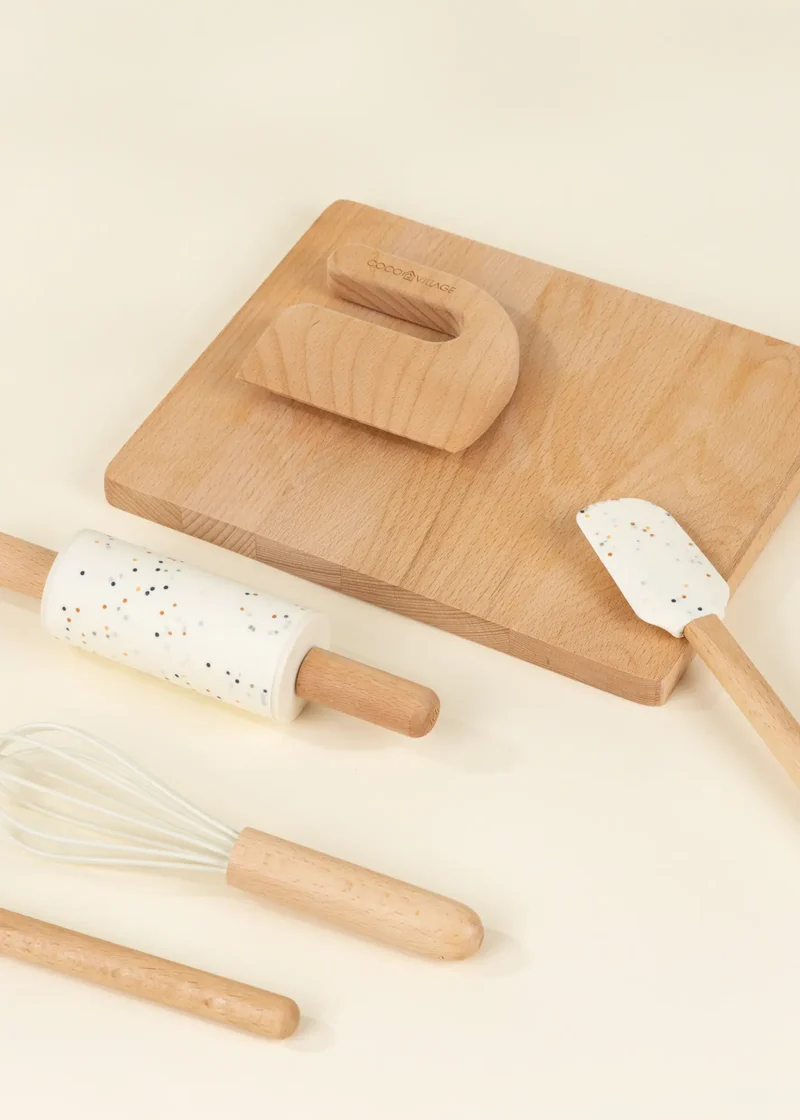 My First Wooden & Silicone Cooking Set