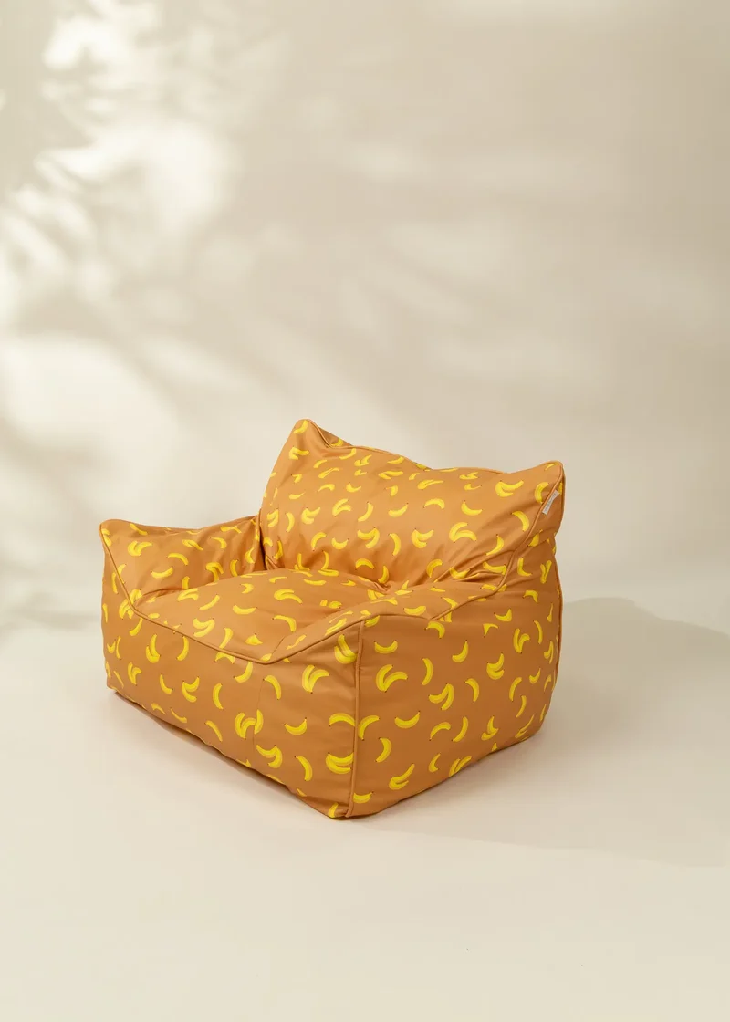 Vegan Leather Kids Bean Bag - Funky Bananas