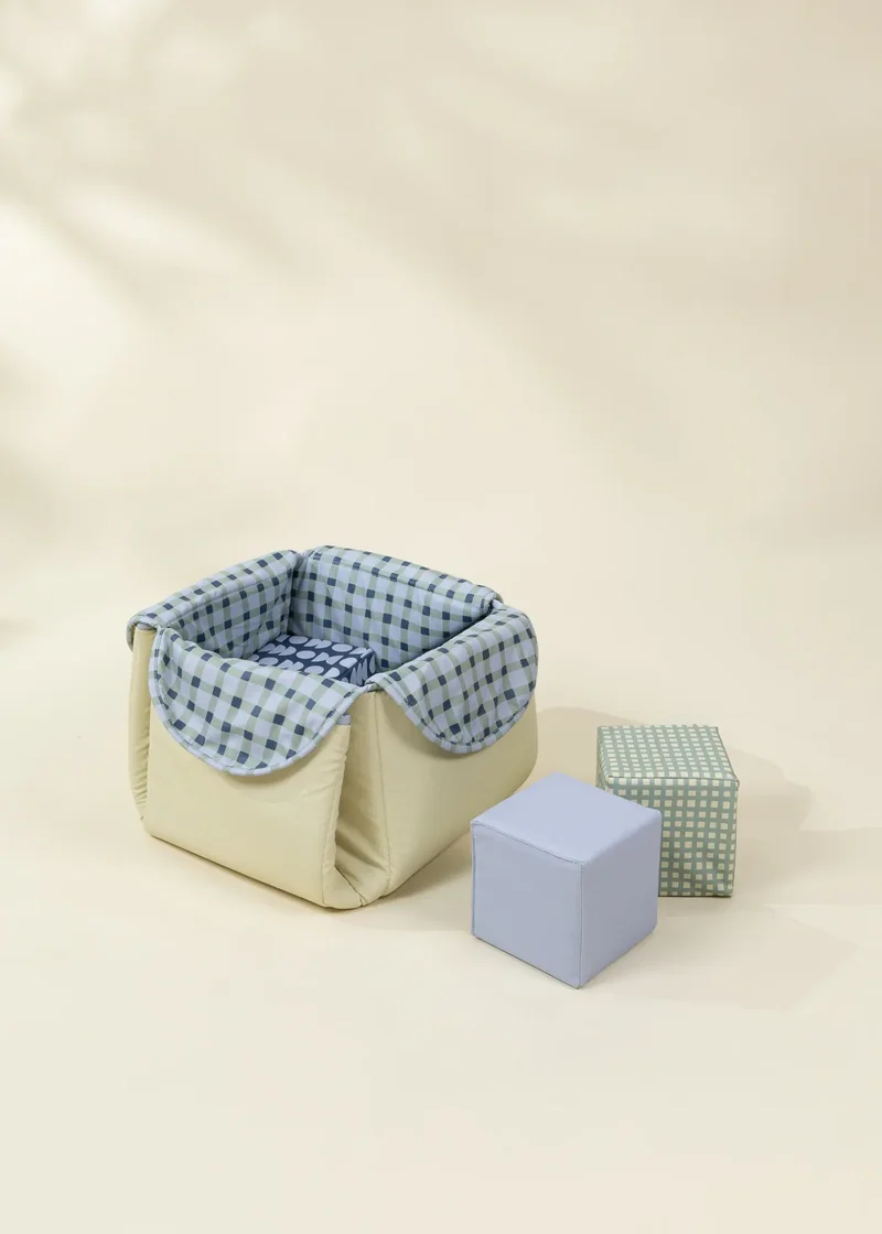 Vegan Leather Play Mat&Cubes Set-Playful Patterns