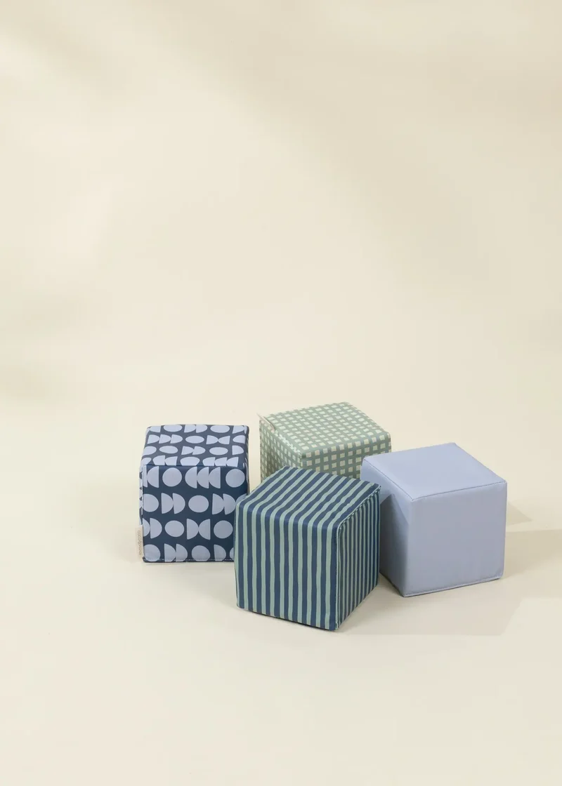 Vegan Leather Play Mat&Cubes Set-Playful Patterns