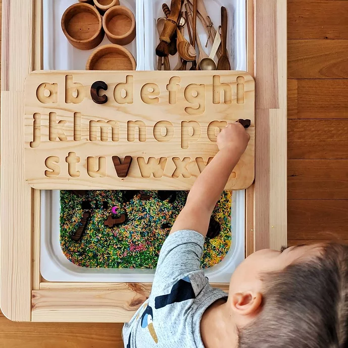 Puzzle alphabet en bois Minuscules