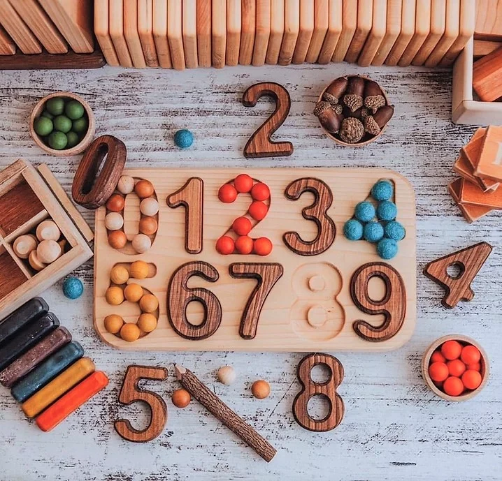 Puzzle chiffres en bois