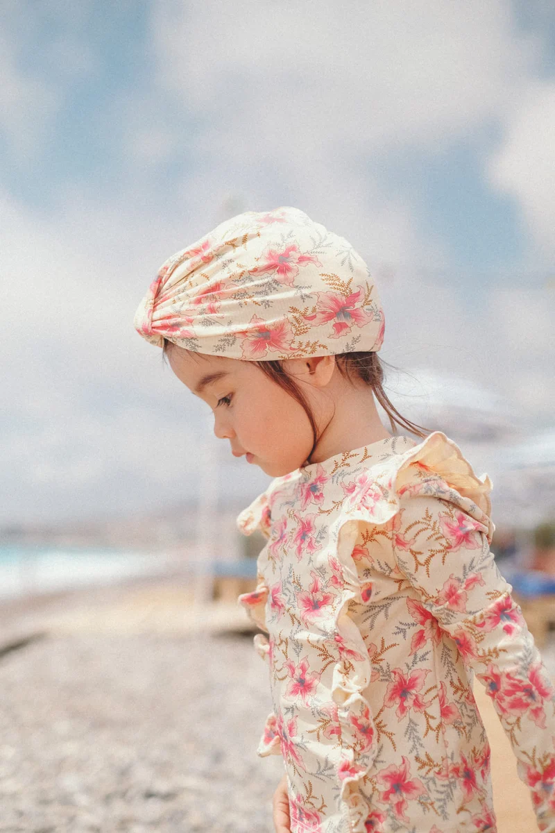 Turban Abina Raspberry Flowers - LOUISE MISHA
