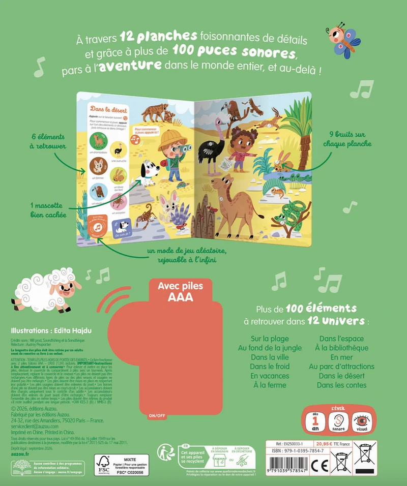 Livre | Cherche et trouve sonore À l'aventure !