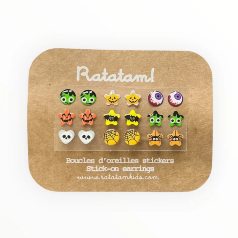 Boucles d'oreilles autocollantes | Halloween
