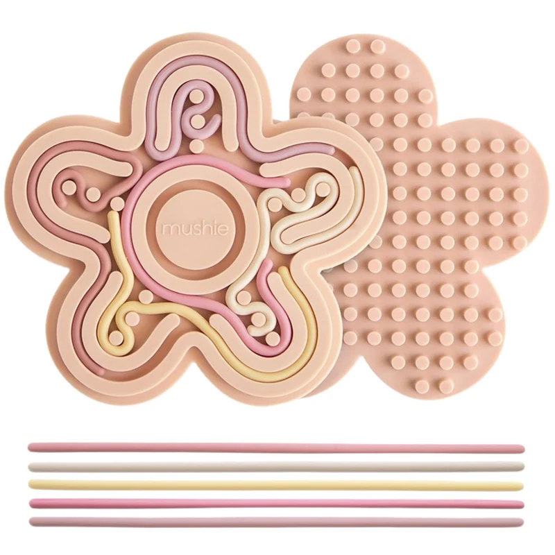 Jouet sensoriel en silicone fleurs Pastel