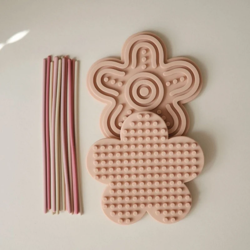 Jouet sensoriel en silicone fleurs Pastel