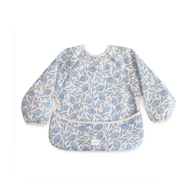 Bavoir tablier blue flowers