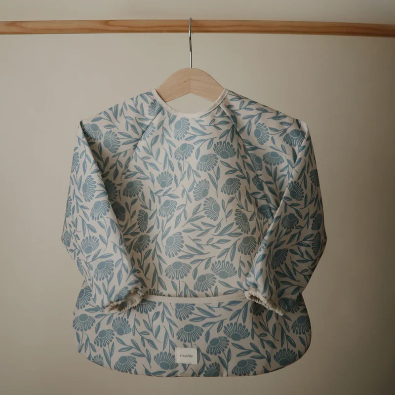 Bavoir tablier blue flowers