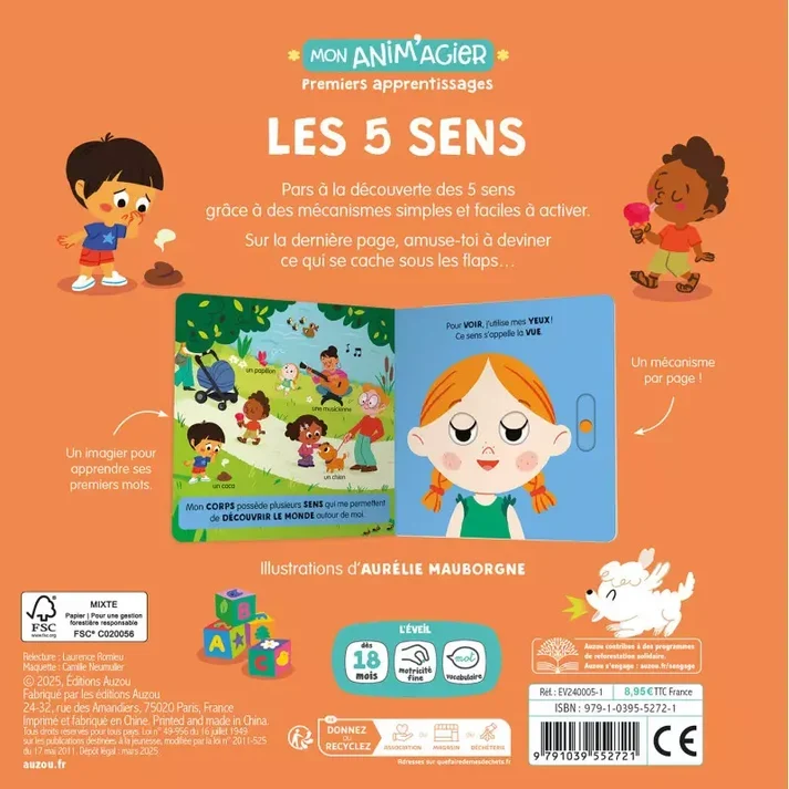 Livre Mon Anim'agier - Les 5 sens