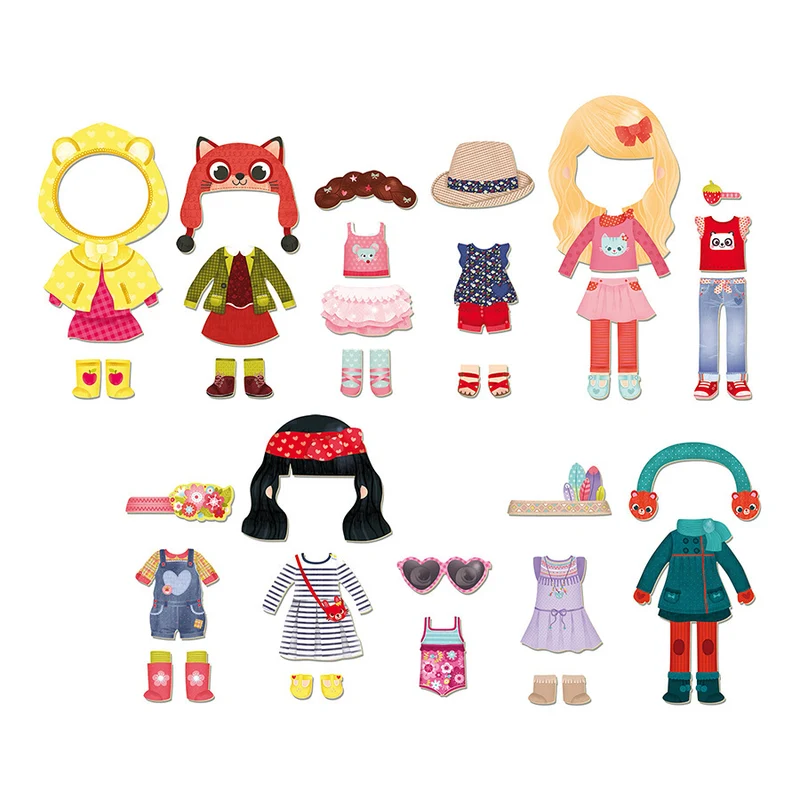 Vilac - le dressing de Chloé - en bois- 3 ans +