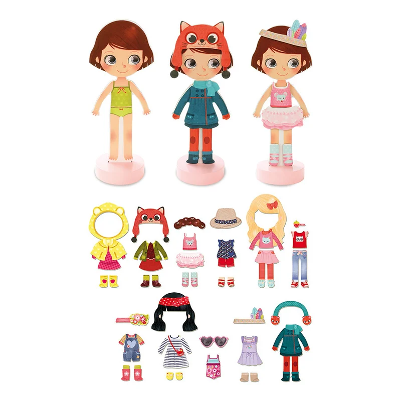 Vilac - le dressing de Chloé - en bois- 3 ans +