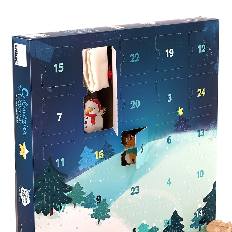 Vilac - calendrier de l'avent - en bois- touche et trouve