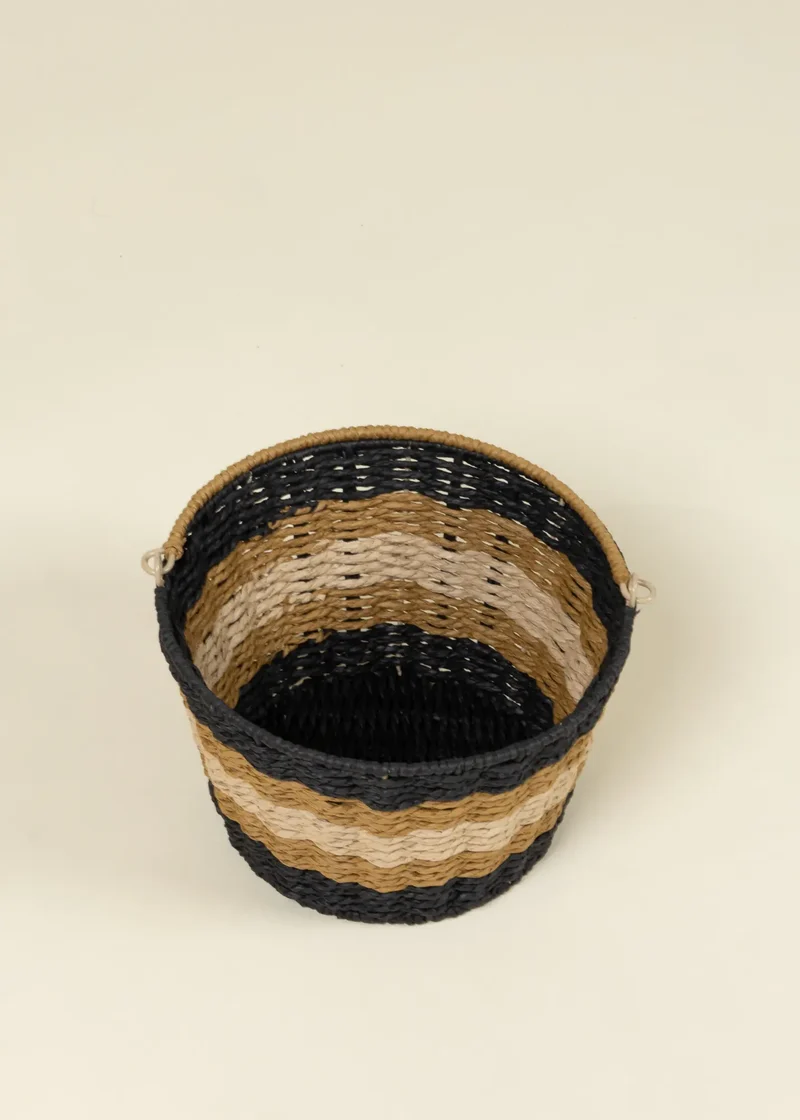Autumn Striped Treat Basket – Medium