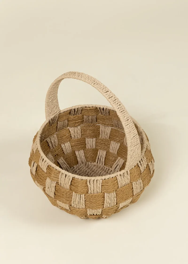Harvest Checker Treat Basket – Large