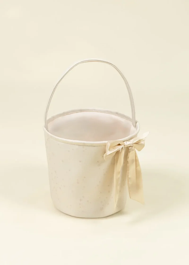 Twinkle Star Fabric Treat Basket with Bow – Medium