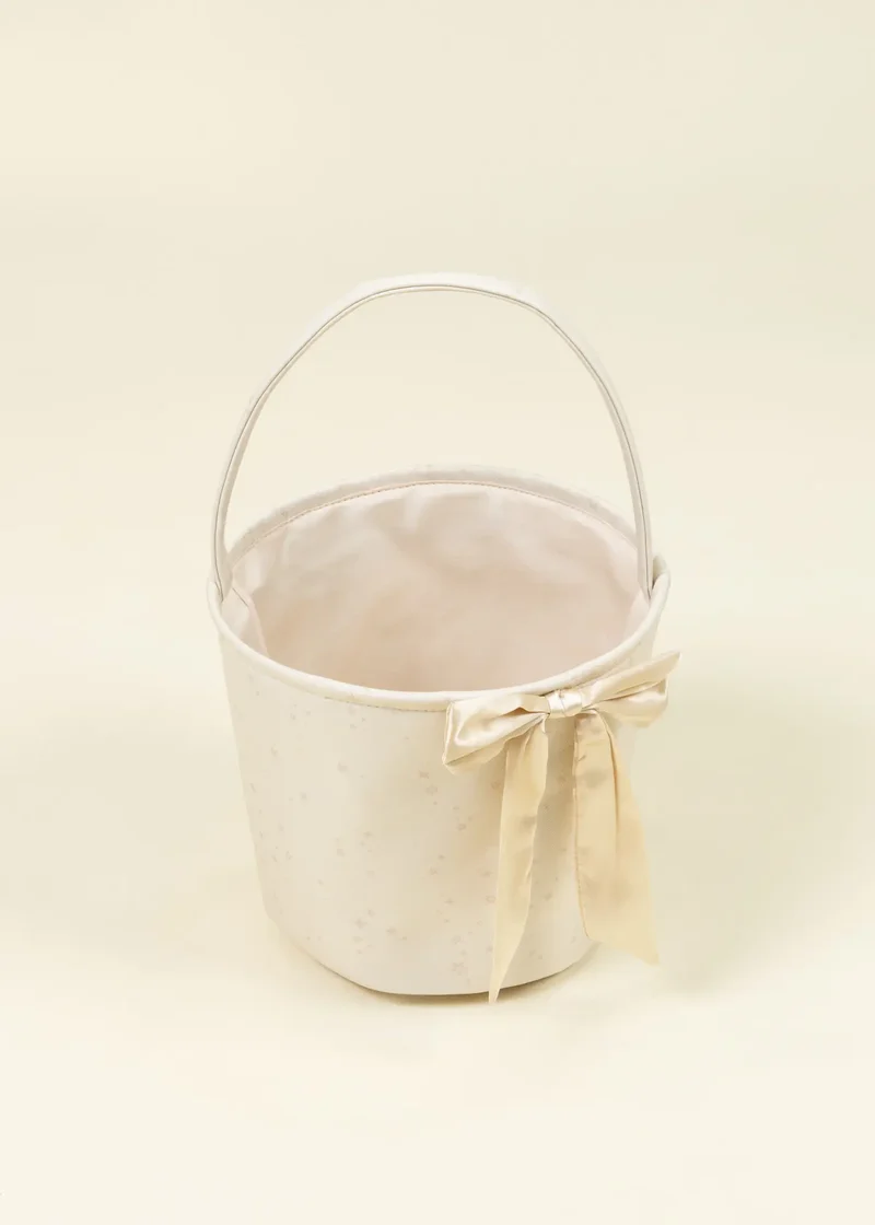 Twinkle Star Fabric Treat Basket with Bow – Medium