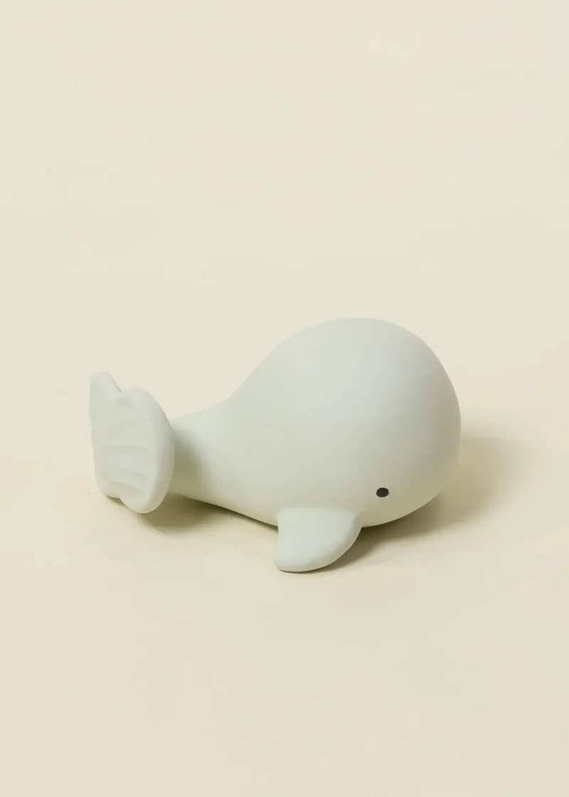 Natural Rubber Baby Teether & Bath Toy - Whale