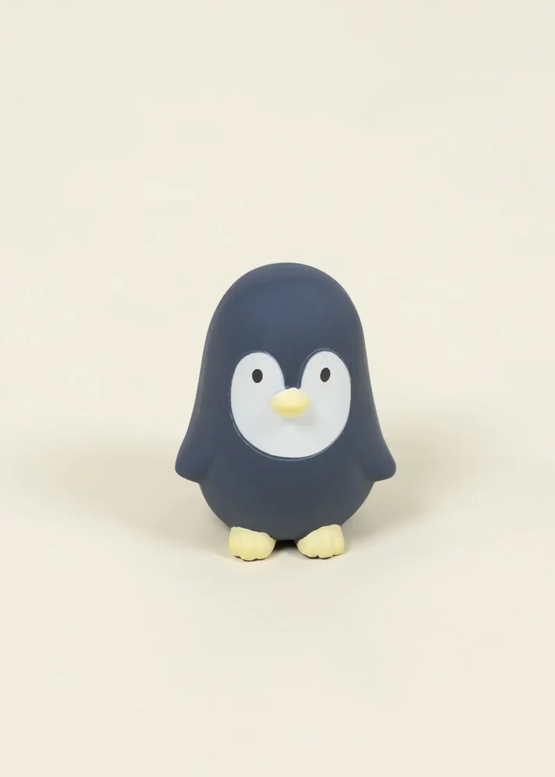 Natural Rubber Baby Teether & Bath Toy - Penguin