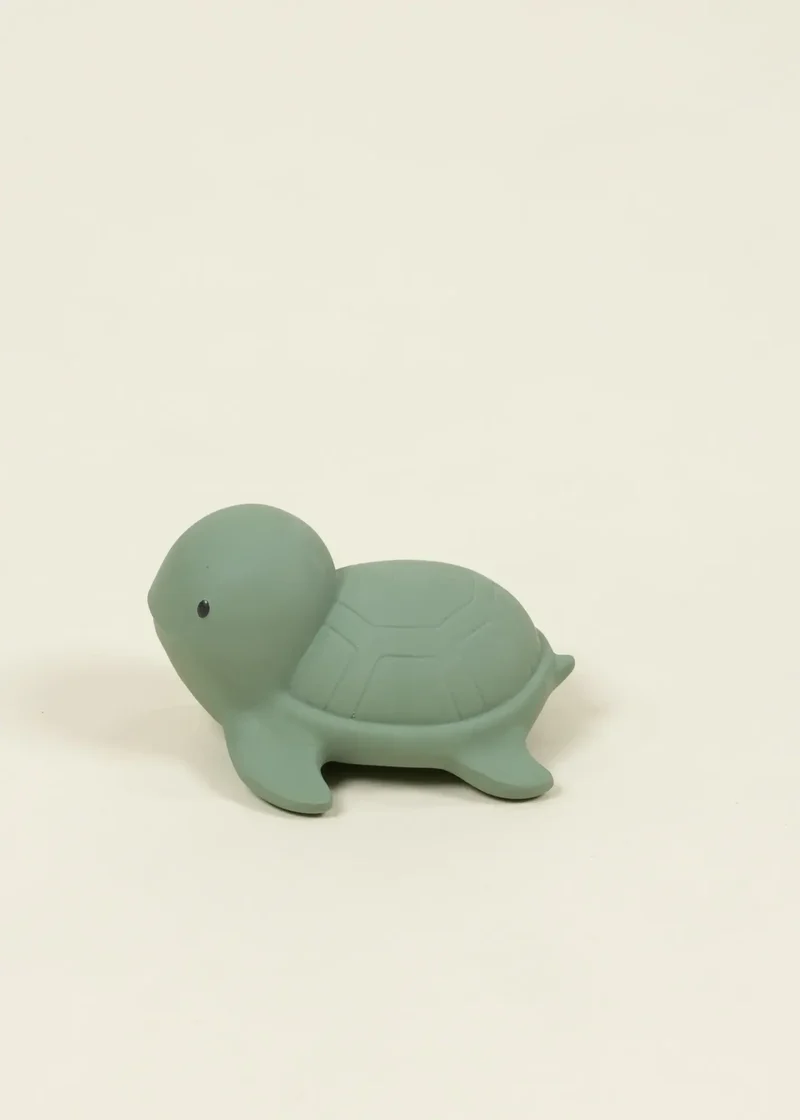 Natural Rubber Baby Teether & Bath Toy - Turtle