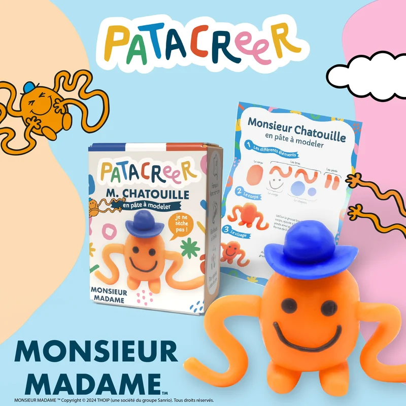 Kit à fabriquer Mr CHATOUILLE en pâte à modeler - 2 ans+