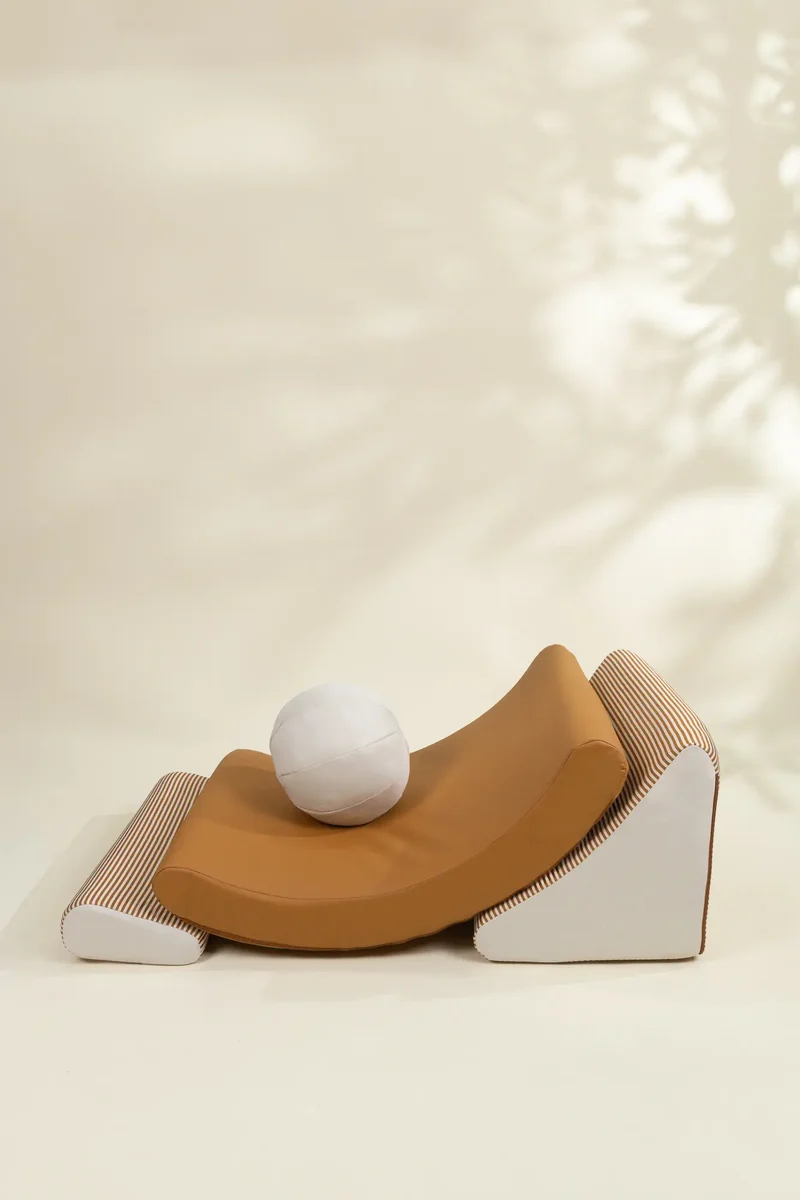 Modular Vegan Leather Kids Soft Chair-Shade of Day