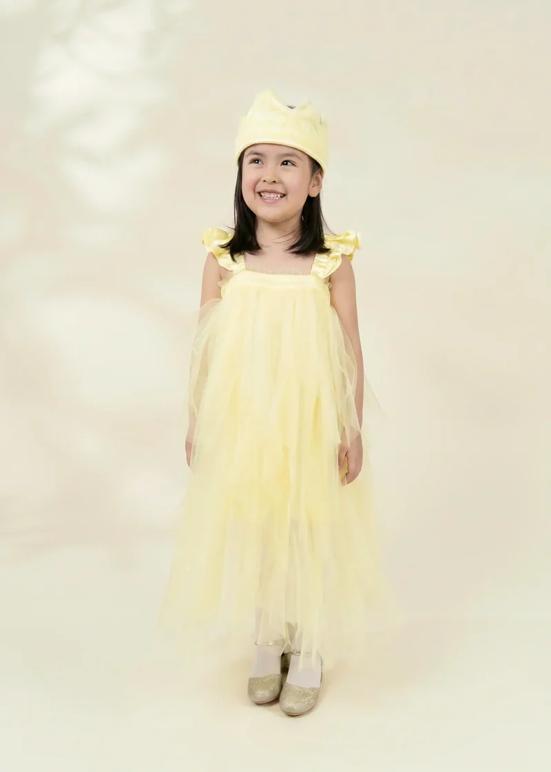 Gelato Ruffle Princess Dress with Crown Play