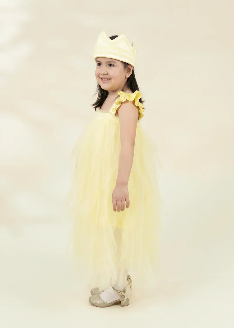 Gelato Ruffle Princess Dress with Crown Play