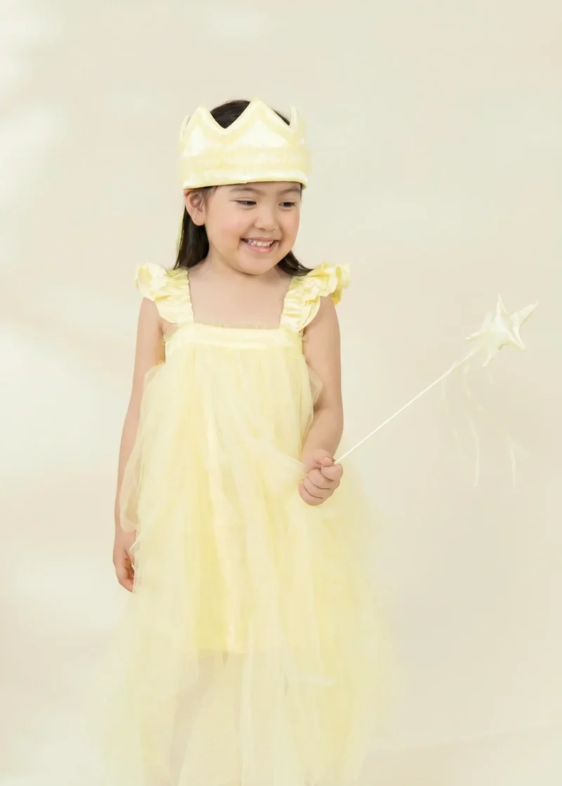Gelato Ruffle Princess Dress with Crown Play