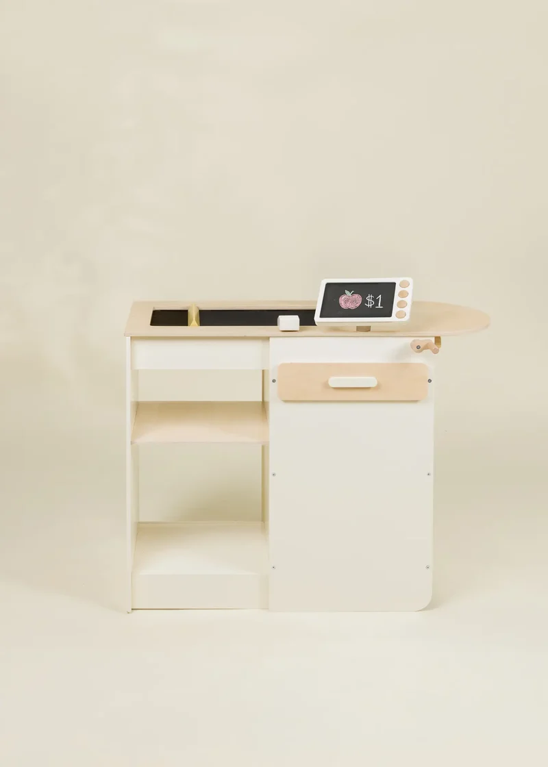 Wooden Play Cash Register Counter