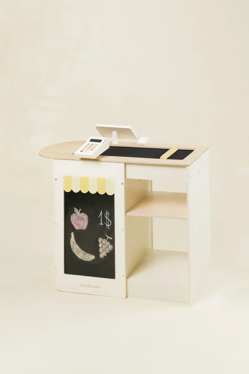 Wooden Play Cash Register Counter