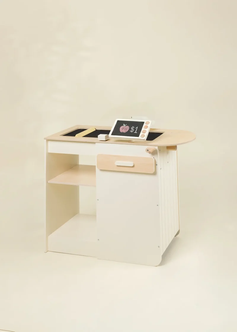 Wooden Play Cash Register Counter