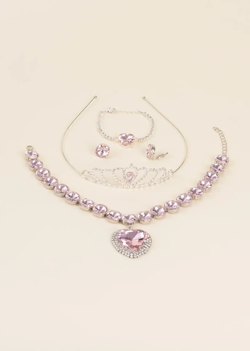 Role Play Heart Princess Jewelry Set – Pink