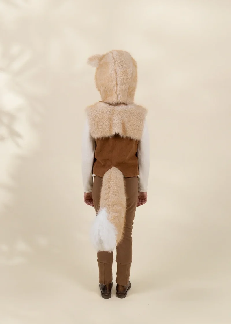 Role Play Dress-Up Fox Fur Hat Vest & Tail Set